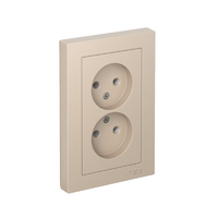 Розетка 2-м. AtlasDesign 16А без заземл. в сборе песочн. SE ATN001220 - УПС инжиниринг