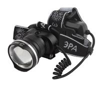 Фонарь аккумуляторный налобный GA-806 CREE 5Вт регулир. фокус литиевый аккум. 2.5А.ч алюм. USB пластик. (кор.) Эра Б0039626 - УПС инжиниринг