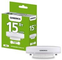 Лампа светодиодная T80 15Вт таблетка 4000К GX53 230В GENERICA LL-T80-15-230-40-GX53-G - УПС инжиниринг