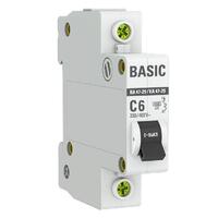 Выключатель автоматический модульный 1п C 6А 4.5кА ВА 47-29 Basic EKF mcb4729-1-06C - УПС инжиниринг