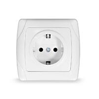 Розетка 1-м СП Маргарита 16А IP20 с заземл. бел. UNIVersal М0028 - УПС инжиниринг