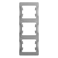 Рамка 3-м Glossa вертикал. алюм. SE GSL000307 - УПС инжиниринг