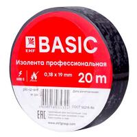 Изолента класс А 0.18х19мм (рул.20м) черн. EKF plc-iz-a-b - УПС инжиниринг