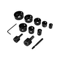 Набор коронок по дереву (19 22 28 32 38 44 54 64мм) 2 держателя с ключом Kranz KR-92-0251 - УПС инжиниринг