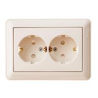 Розетка 2-м СП W59 16А IP20 с заземл. защ. шторки в сборе сл. кость SE RS16-255-28 - УПС инжиниринг