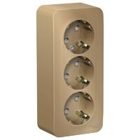 Розетка 3-м ОП Blanca 16А IP20 250В с заземл. защ. шторки с изолир. пластиной титан SE BLNRA011314 - УПС инжиниринг