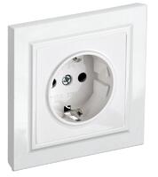 Розетка BRITE РСР14-1-0-БрБ 16А в сборе с заземл. защ. шторки бел. IEK BR-R14-16-K01-F - УПС инжиниринг