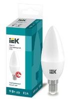 Лампа светодиодная Eco 9Вт C35 свеча 4000К нейтр. бел. E14 230В IEK LLE-C35-9-230-40-E14 - УПС инжиниринг