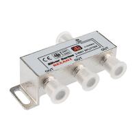 Делитель ТВ "краб" х3+4шт F "BOX" 5-1000 МГц "Silver" Rexant 05-6102 - УПС инжиниринг