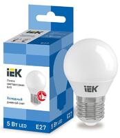 Лампа светодиодная ECO G45 5Вт шар 6500К E27 230В IEK LLE-G45-5-230-65-E27 - УПС инжиниринг