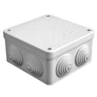 Коробка распределительная ОП 105х105х56мм IP54 7 выходов 4 гермоввода крышка на винтах сер. Epplast 110042 - УПС инжиниринг