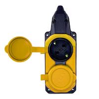 Колодка удлинителя 2-м с заземл. 16А IP44 каучук желт. TOKOV TKE-C07-KK2-Z - УПС инжиниринг