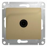 Розетка телевизионная оконечная TV 1-м СП Glossa 1дБ механизм титан SE GSL000491 - УПС инжиниринг
