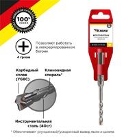 Бур по бетону 6х110мм крестовая пластина SDS PLUS Kranz KR-91-0801 - УПС инжиниринг