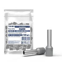 Наконечник штыревой втулочный изолированный НШВИ 4.0-12 TOKOV ELECTRIC TKE-NSVI-4.0-12-C06/100 - УПС инжиниринг