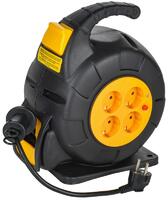 Удлинитель на катушке TWIST 4х10м с заземл. автосмотка 16А IP20 ПВС 3х1.5 IEK TW-KP27-16-04-10 - УПС инжиниринг