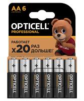 Элемент питания алкалиновый AA/LR6 (блист. 6шт) Professional Opticell 5052003 - УПС инжиниринг