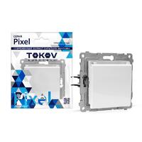 Розетка 1-м СП Pixel 16А IP20 с заземл. защ. шторки с крышкой механизм бел. TOKOV ELECTRIC TKE-PX-R1ZSW1-C01 - УПС инжиниринг