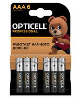 Элемент питания алкалиновый AAA/LR03 (блист. 6шт) Professional Opticell 5052004 - УПС инжиниринг