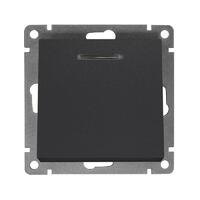 Выключатель 1-кл. СП Афина 10А IP20 с подсветкой механизм графит Universal A0121-Gr - УПС инжиниринг