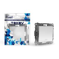 Выключатель 1-кл. СП Pixel 10А IP20 с индикатором механизм бел. TOKOV ELECTRIC TKE-PX-V1I-C01 - УПС инжиниринг