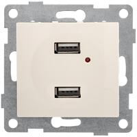 Розетка USB 2-м СП Bravo механизм беж. GUSI С10USB2-003 - УПС инжиниринг