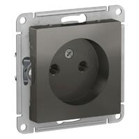Розетка 1-м СП AtlasDesign 16А IP20 без заземл. без защ. шторок механизм сталь SE ATN000941 - УПС инжиниринг