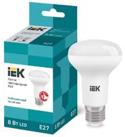 Лампа светодиодная Eco 8Вт R63 4000К нейтр. бел. E27 720лм 230-240В IEK LLE-R63-8-230-40-E27 - УПС инжиниринг