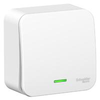 Выключатель 1-кл. ОП Blanca 10А IP20 (сх. 1) 250В с подсветкой с изолир. пластиной бел. SE BLNVA101111 - УПС инжиниринг