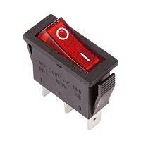Выключатель клавишн. 250В 15А (3с) ON-OFF красн. с подсветкой (RWB-404; SC-791; IRS-101-1C) Rexant 36-2210 - УПС инжиниринг