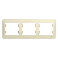 Рамка 3-м Glossa горизонт. беж. SE GSL000203 - УПС инжиниринг
