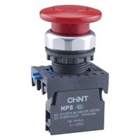 Кнопка "Грибок" NP8-11M/14 d40мм 1НО+1НЗ IP65 с самовозвратом красн. (R) CHINT 667265 - УПС инжиниринг