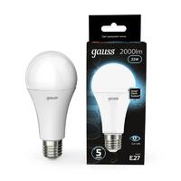 Лампа светодиодная Black 22Вт A70 грушевидная 4100К нейтр. бел. E27 2000лм GAUSS 102502222 - УПС инжиниринг