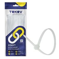 Хомут кабельный нейлоновый бел. 3.6х250 (уп.100шт) TOKOV ELECTRIC TKE-HNS-3.6-250-W/100 - УПС инжиниринг