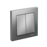 Выключатель 2-кл. СП AtlasDesign 10А IP20 (сх. 5) 10AX в сборе сталь SE ATN000952 - УПС инжиниринг