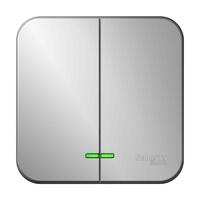 Выключатель 2-кл. ОП Blanca 10А IP20 (сх. 5) 250В с подсветкой с изолир. пластиной алюм. SE BLNVA105113 - УПС инжиниринг