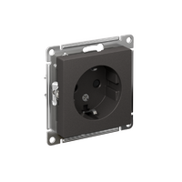 Розетка AtlasDesign 16А с заземл. защ. шторки механизм базальт SE ATN001445 - УПС инжиниринг