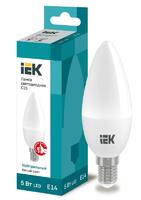 Лампа светодиодная Eco 5Вт C35 свеча 4000К нейтр. бел. E14 450лм 230-240В IEK LLE-C35-5-230-40-E14 - УПС инжиниринг