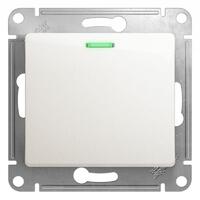 Выключатель 1-кл. СП Glossa 10А IP20 (сх. 1а) 10AX с подсветкой механизм перламутр. SE GSL000613 - УПС инжиниринг