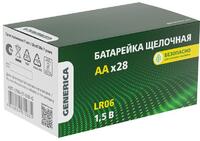 Элемент питания алкалиновый AA/LR6 Alkaline бокс (уп.28шт) GENERICA ABT-LR06-ST-B28-G - УПС инжиниринг