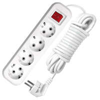 Удлинитель 4х5м с заземл. 13А IP20 S-304 ПВС 3х1 с выкл. UNIVersal 9631991 - УПС инжиниринг