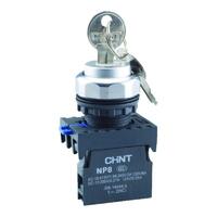 Переключатель с ключом NP8-10Y/21 2 полож. с фиксацией 1НО IP65 (R) CHINT 578130 - УПС инжиниринг