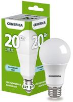 Лампа светодиодная A60 20Вт грушевидная 6500К E27 230В GENERICA LL-A60-20-230-65-E27-G - УПС инжиниринг