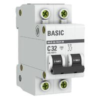Выключатель автоматический модульный 2п C 32А 4.5кА ВА 47-29 Basic EKF mcb4729-2-32C - УПС инжиниринг