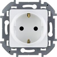 Розетка 1-м СП Inspiria 16А IP20 250В 2P+E защ. шторки немецк. стандарт механизм бел. Leg 673730 - УПС инжиниринг