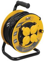Удлинитель на катушке 4х30м с заземл. 16А IP44 Industrial plus УК30 3х1.5 термозащита IEK WKP15-16-04-30-44 - УПС инжиниринг
