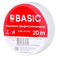 Изолента класс А 0.18х19мм (рул.20м) бел. EKF plc-iz-a-w - УПС инжиниринг