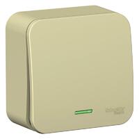 Выключатель 1-кл. ОП Blanca 10А IP20 (сх. 1) 250В с подсветкой с изолир. пластиной беж. SE BLNVA101117 - УПС инжиниринг