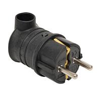 Вилка угловая 16А 2P+PE 230В IP44 каучук черн. PROxima EKF RPS-017-16-230-44-r - УПС инжиниринг