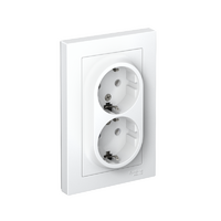 Розетка двойная AtlasDesign с заземл. 16А в сборе лотос SE ATN001324 - УПС инжиниринг